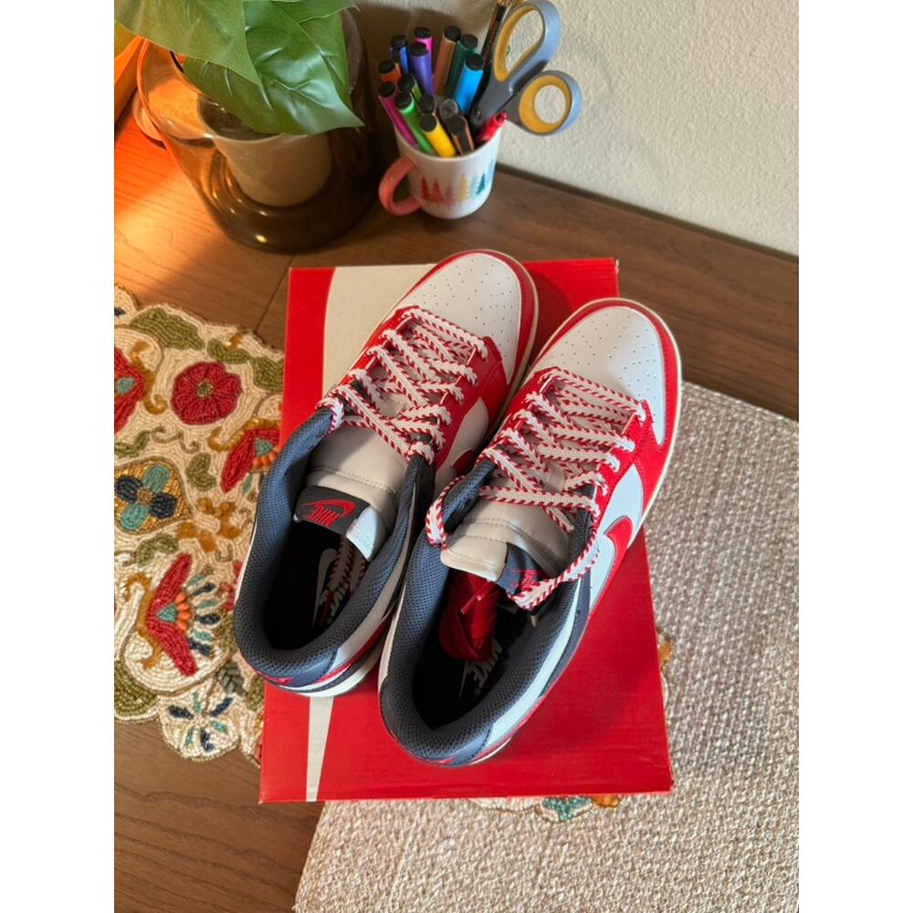 Nike Dunk Low Boston Red Sox White University Red Thunder Navy Blue IM2222 100 - Picture 5 of 9
